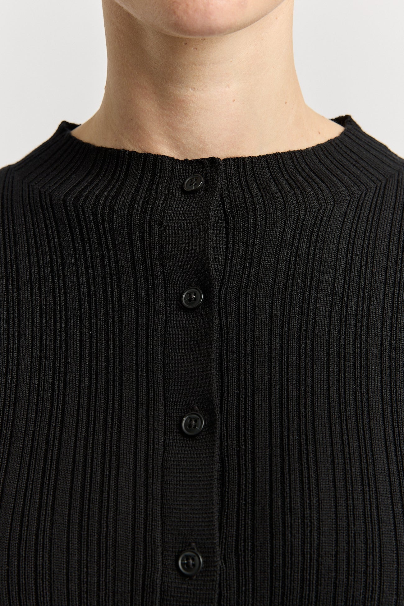 VARIEGATED RIB CARDIGAN
