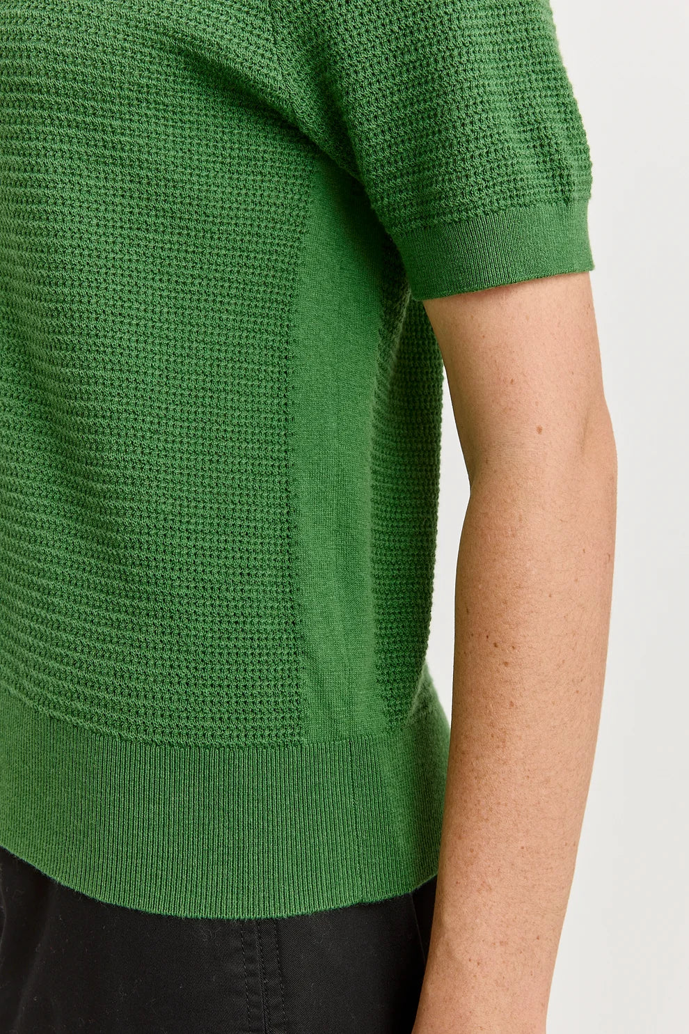Grain Stitch Button Polo