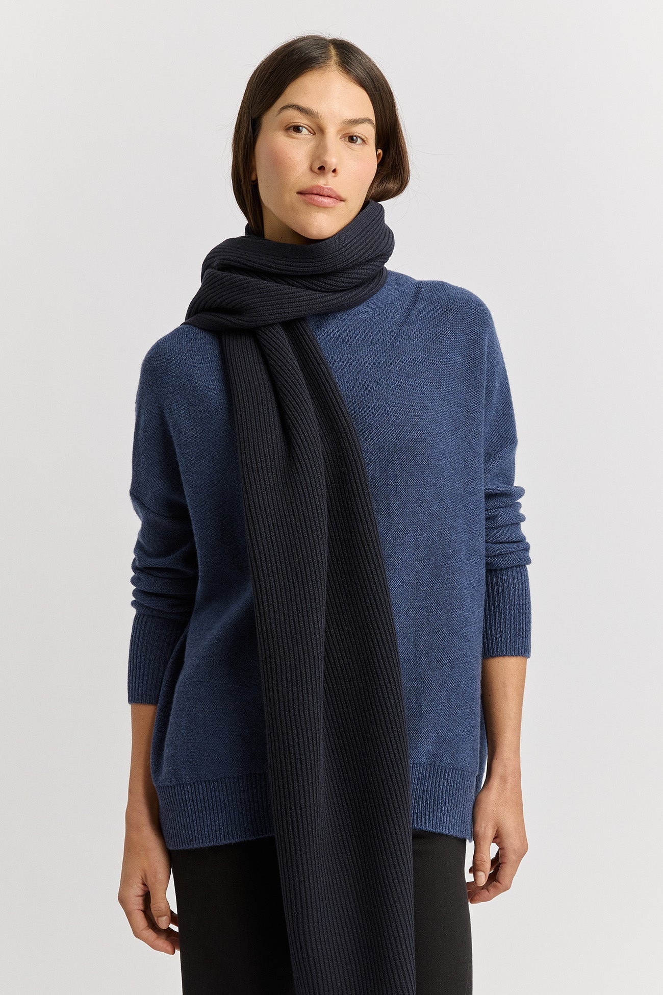 Fine Rib Scarf