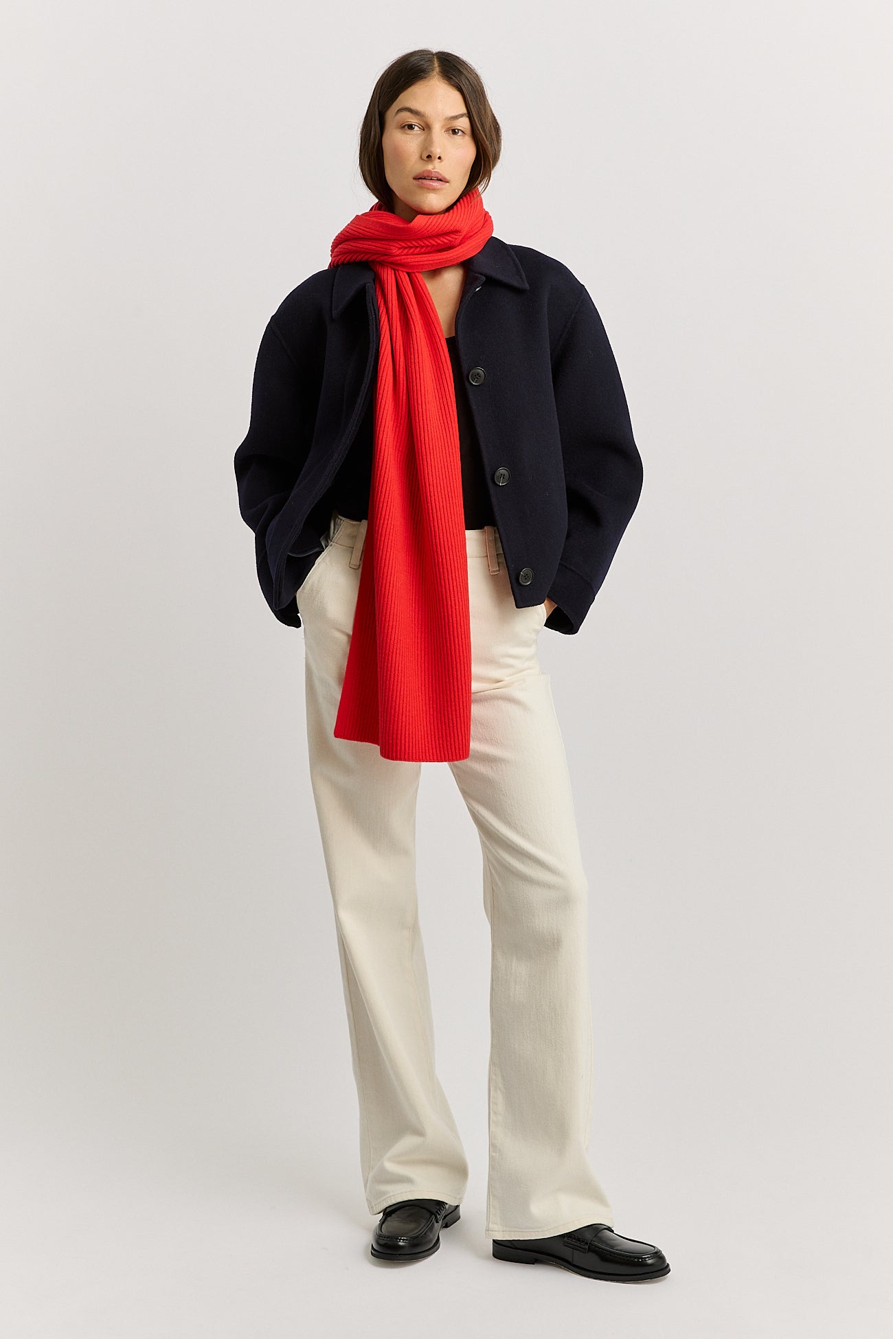 Fine Ribbed Scarf