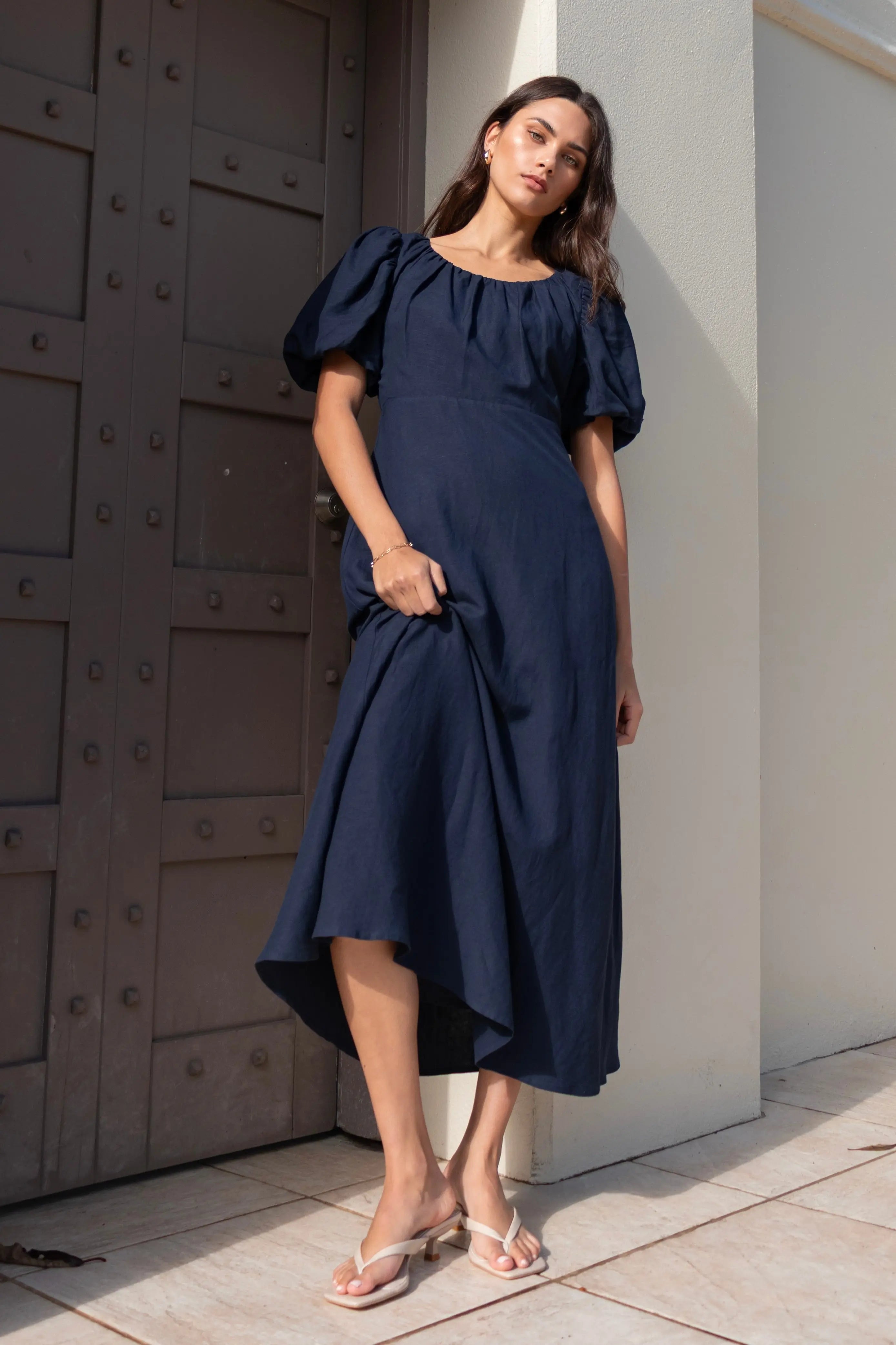 Chorus Puff Sleeve Maxi Dress Stories Be Told