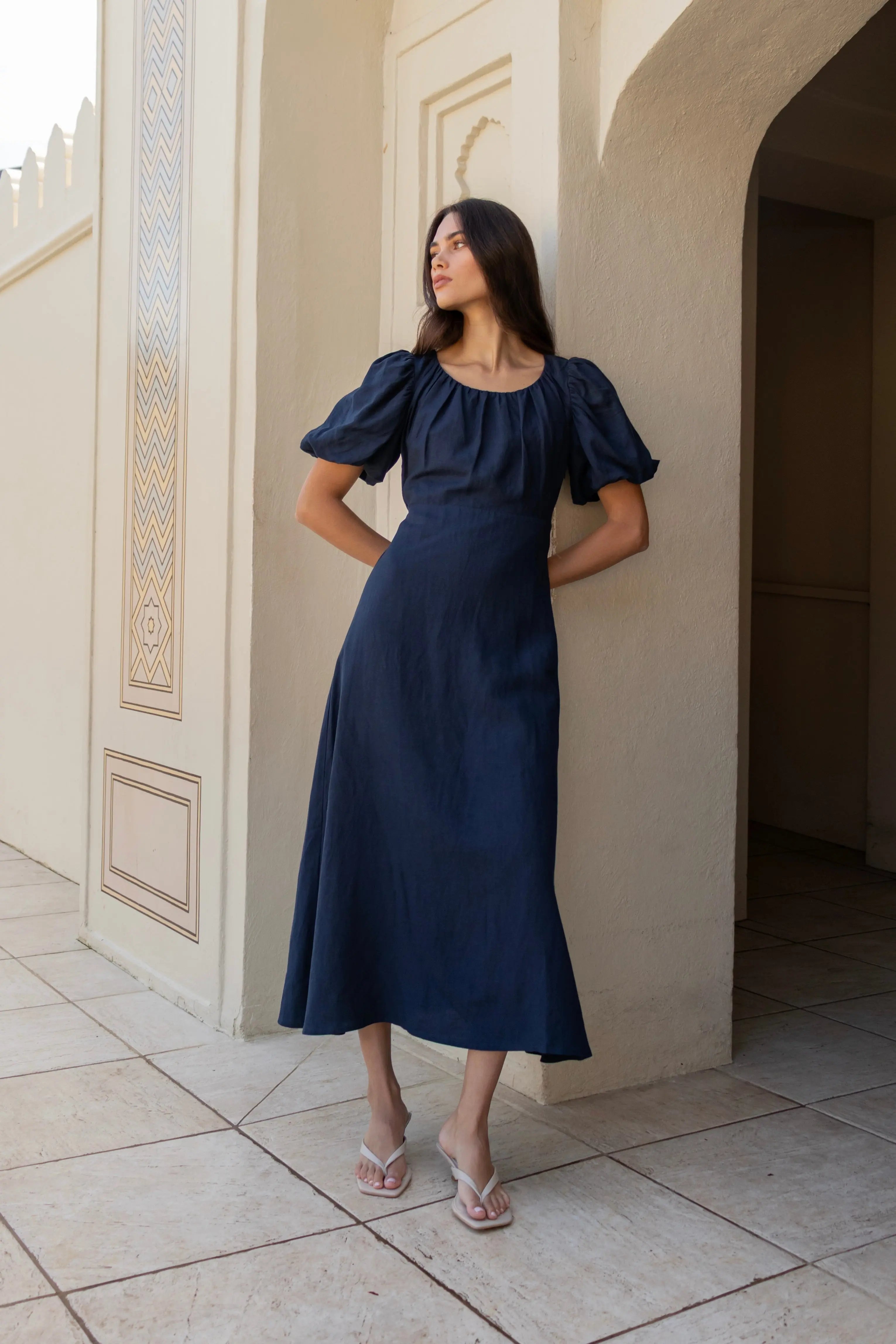 Chorus Puff Sleeve Maxi Dress Stories Be Told