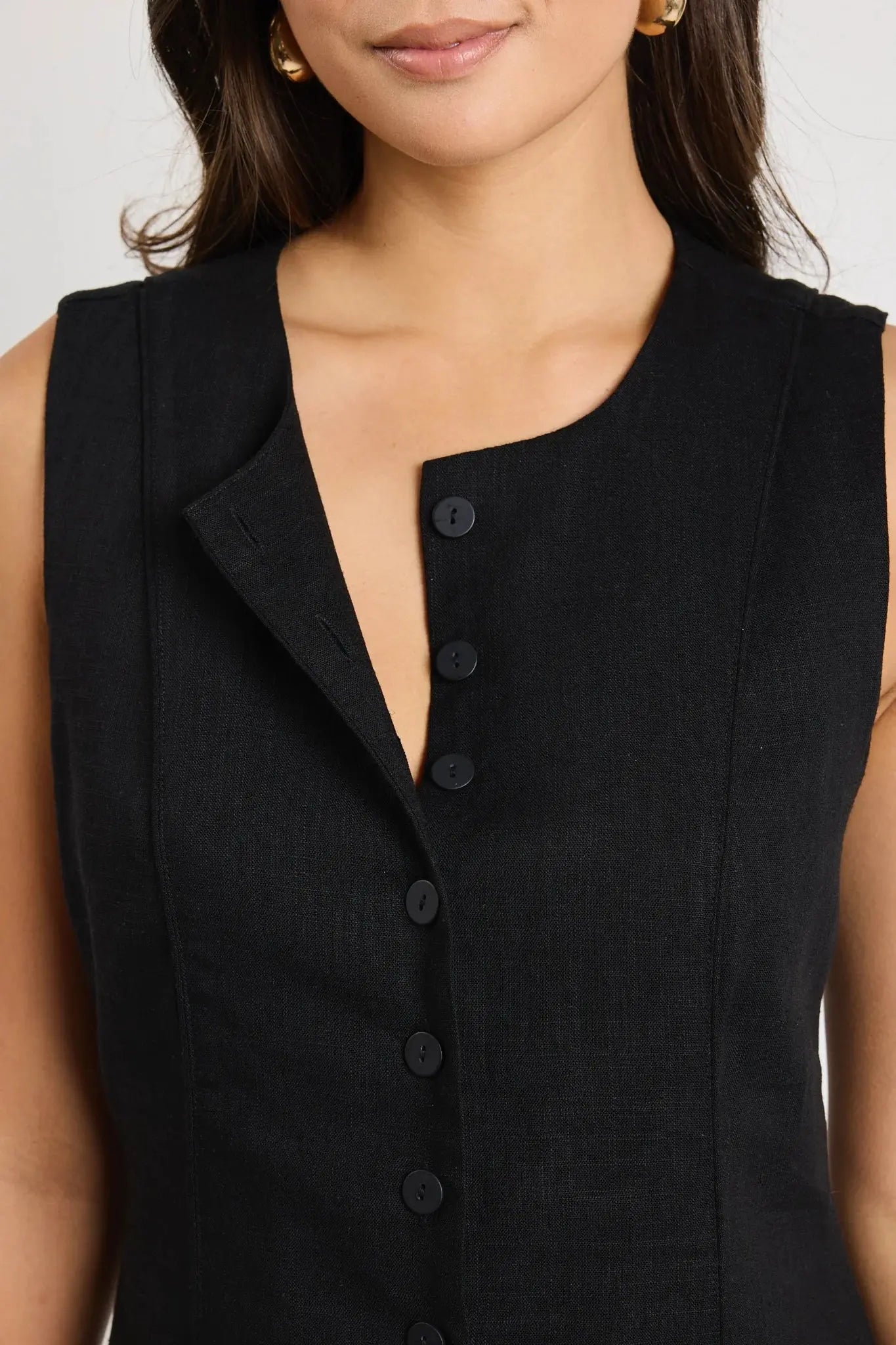 Escape Black Mini Vest Dress ReUnion Label