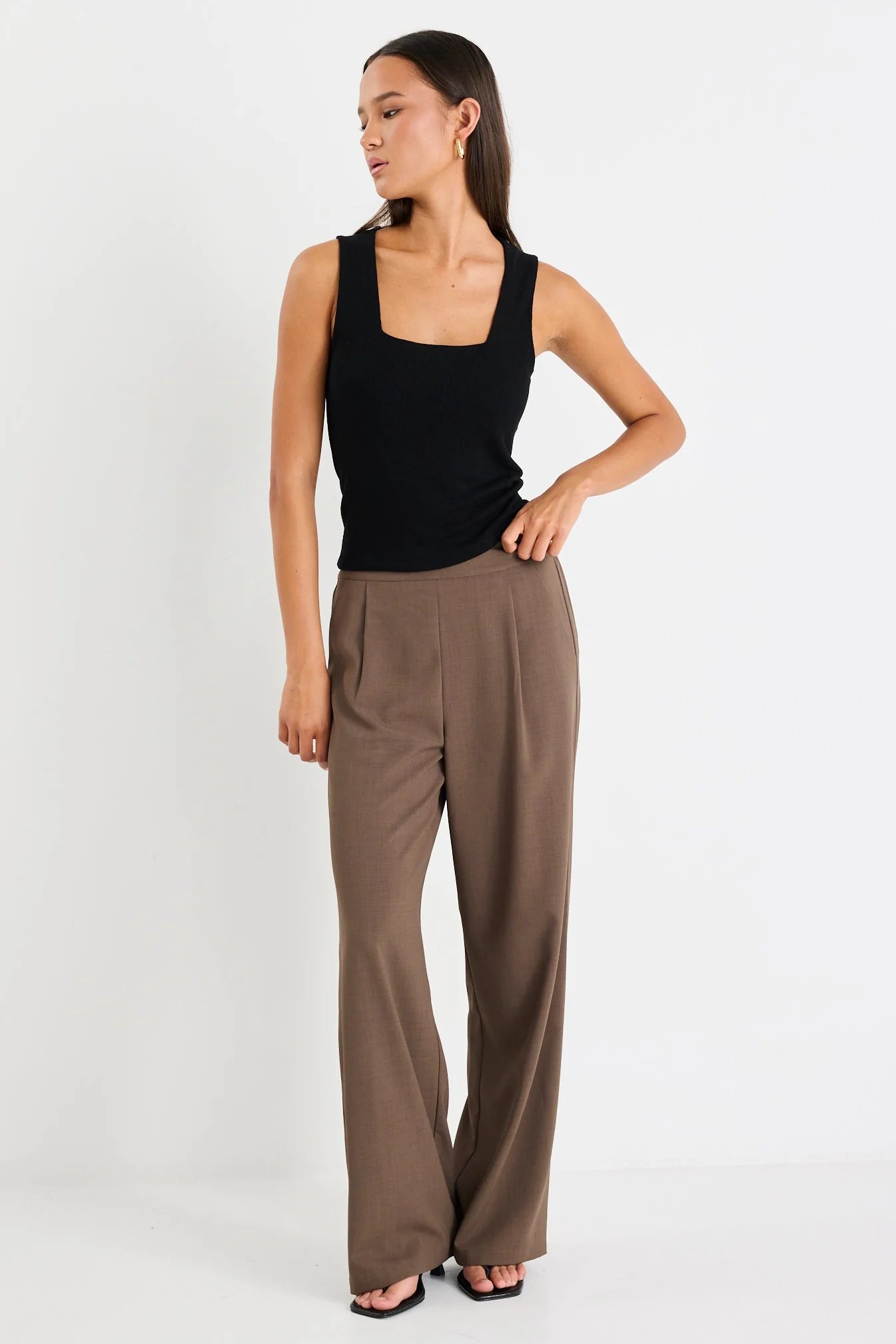 Instinctive Twill Wideleg Elastic Back Pants