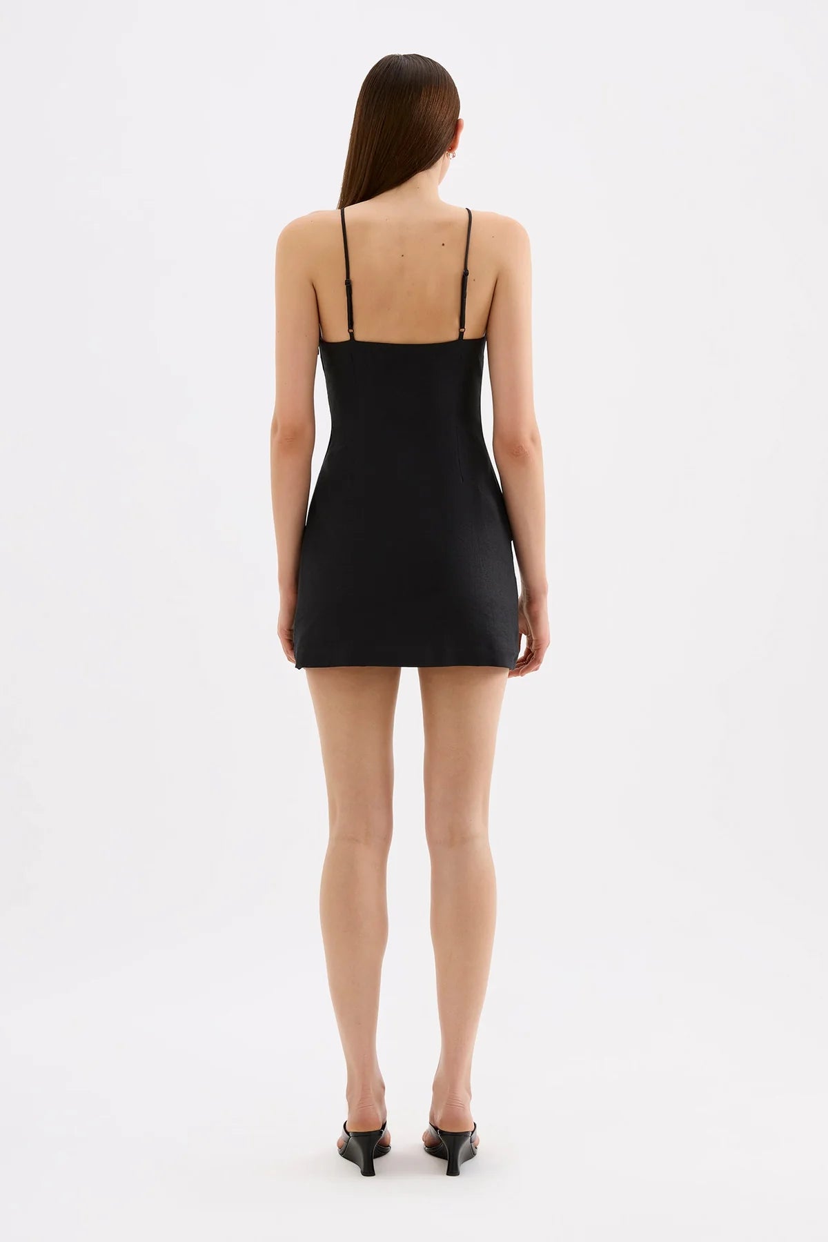 Nude Lucy Talitha Linen Mini Dress in Black - view 4