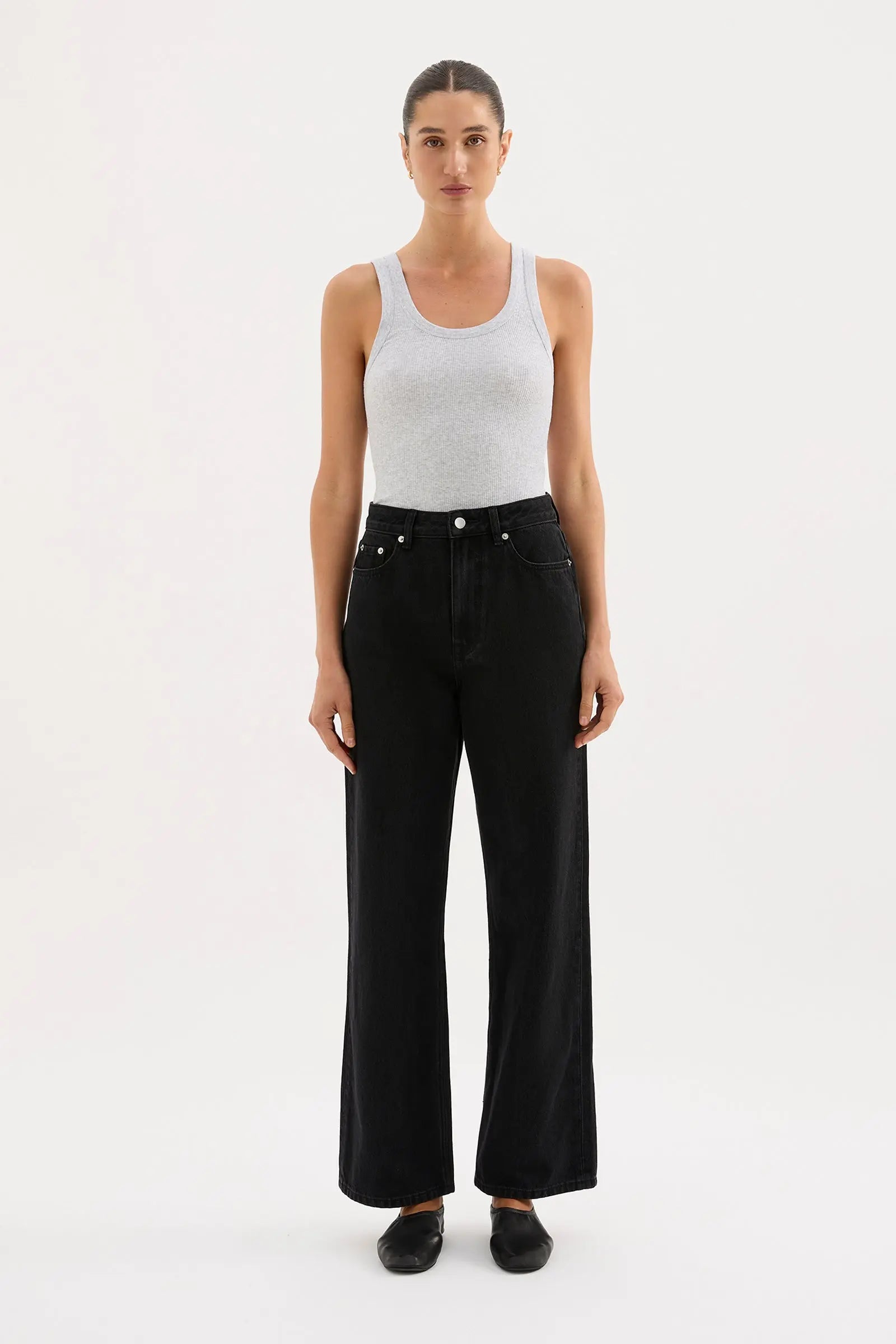 Organic Rib Singlet Nude Lucy