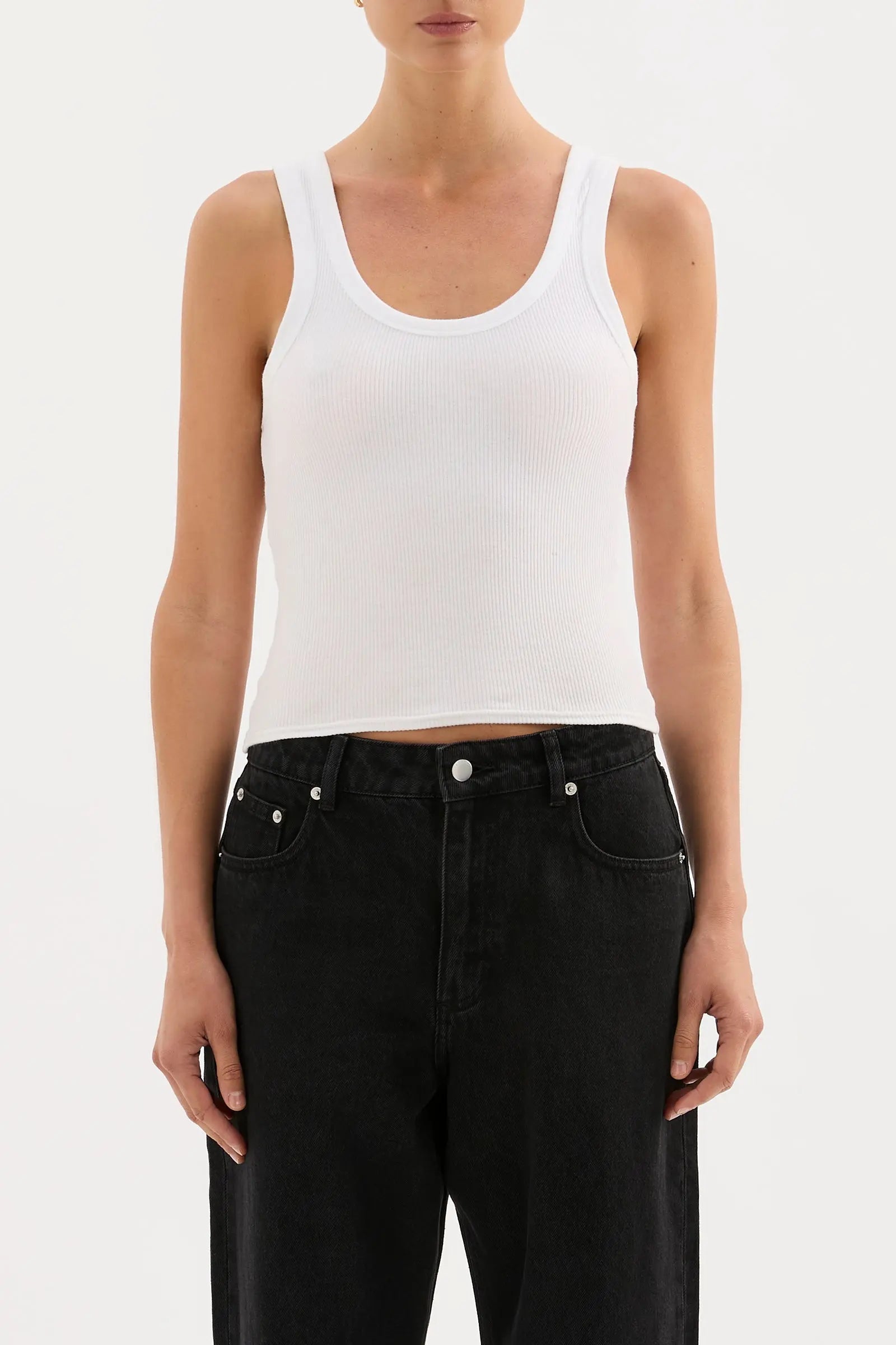 Organic Rib Singlet Nude Lucy