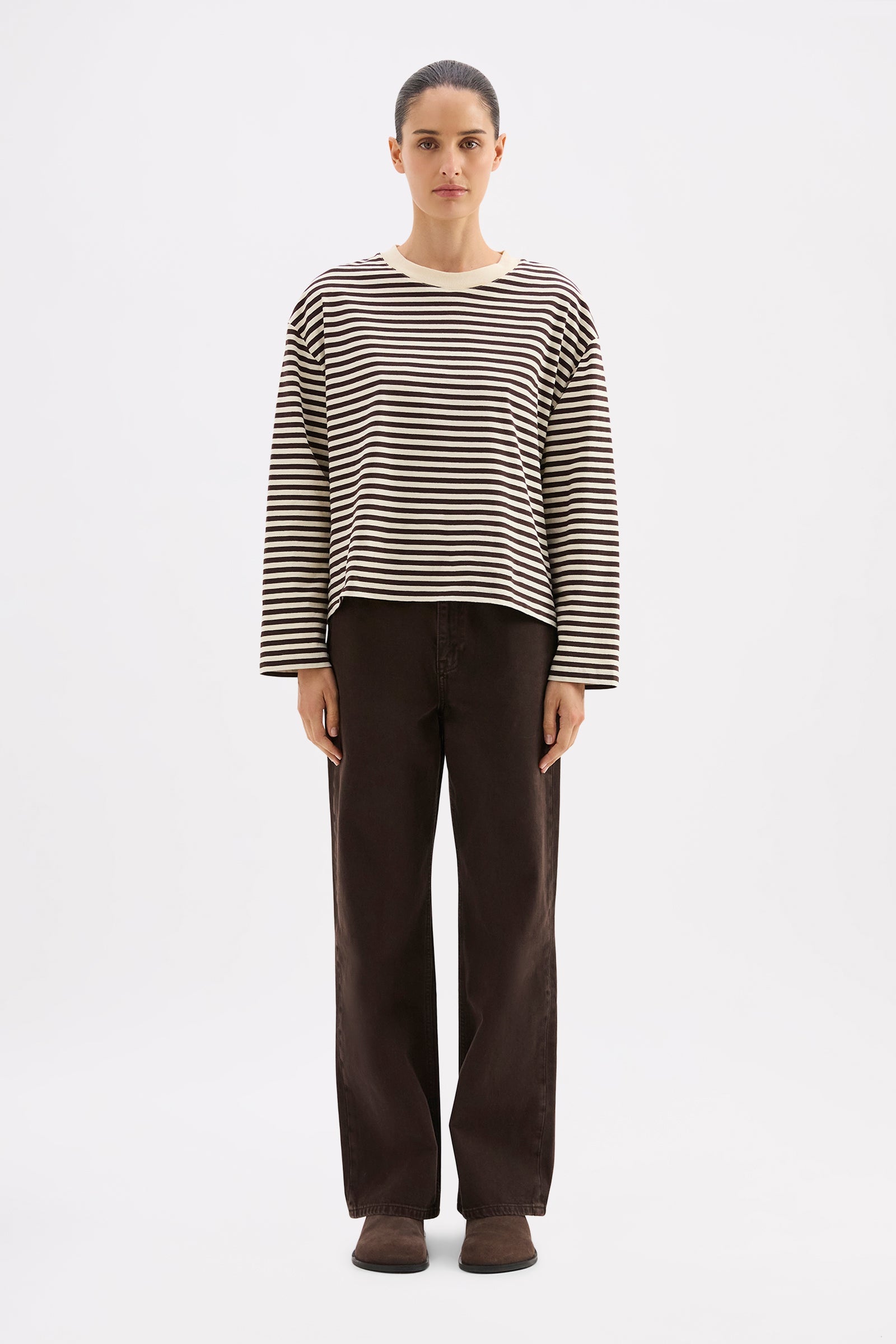 Organic Stripe Ls Tee
