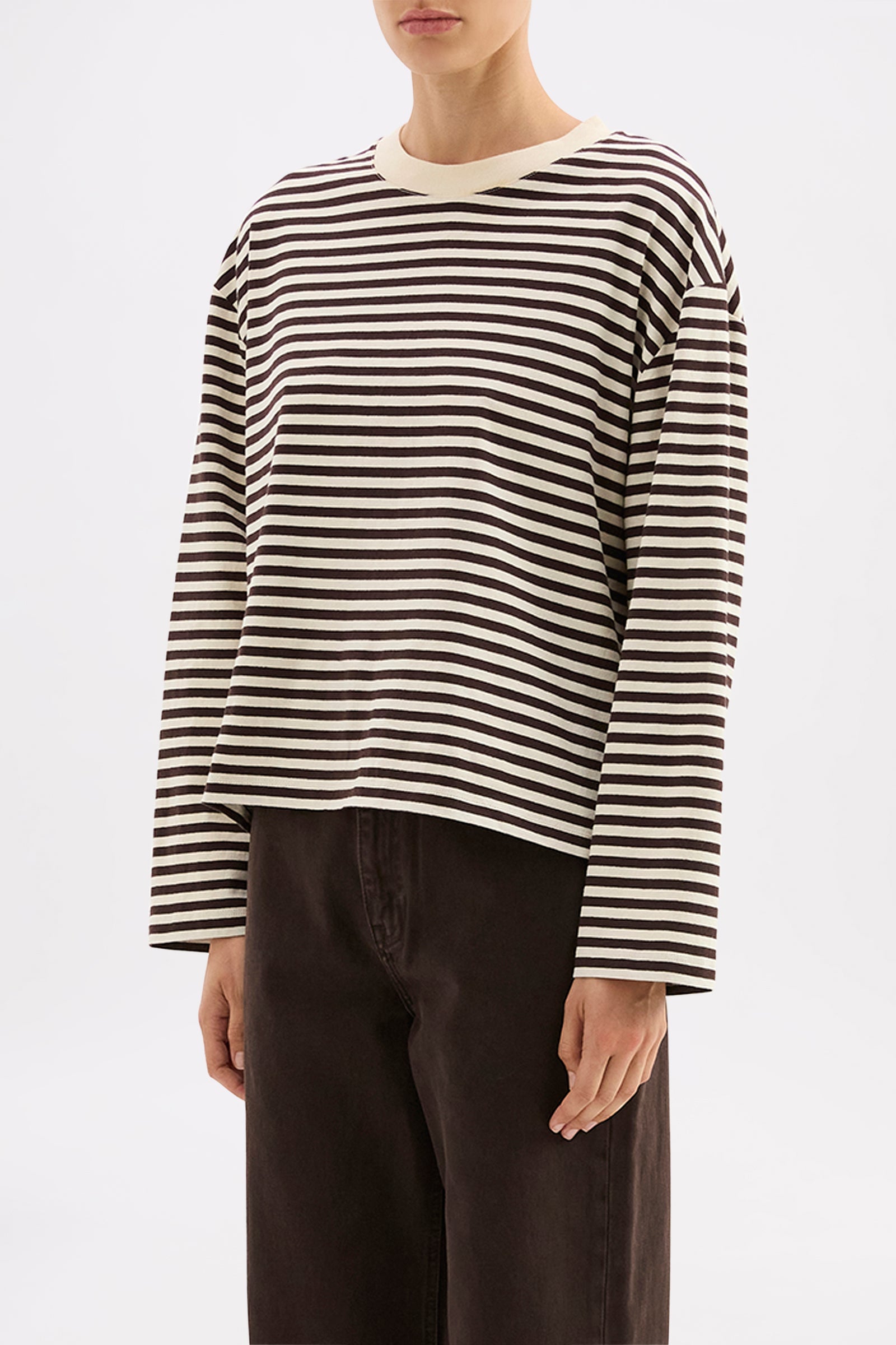 Organic Stripe Ls Tee