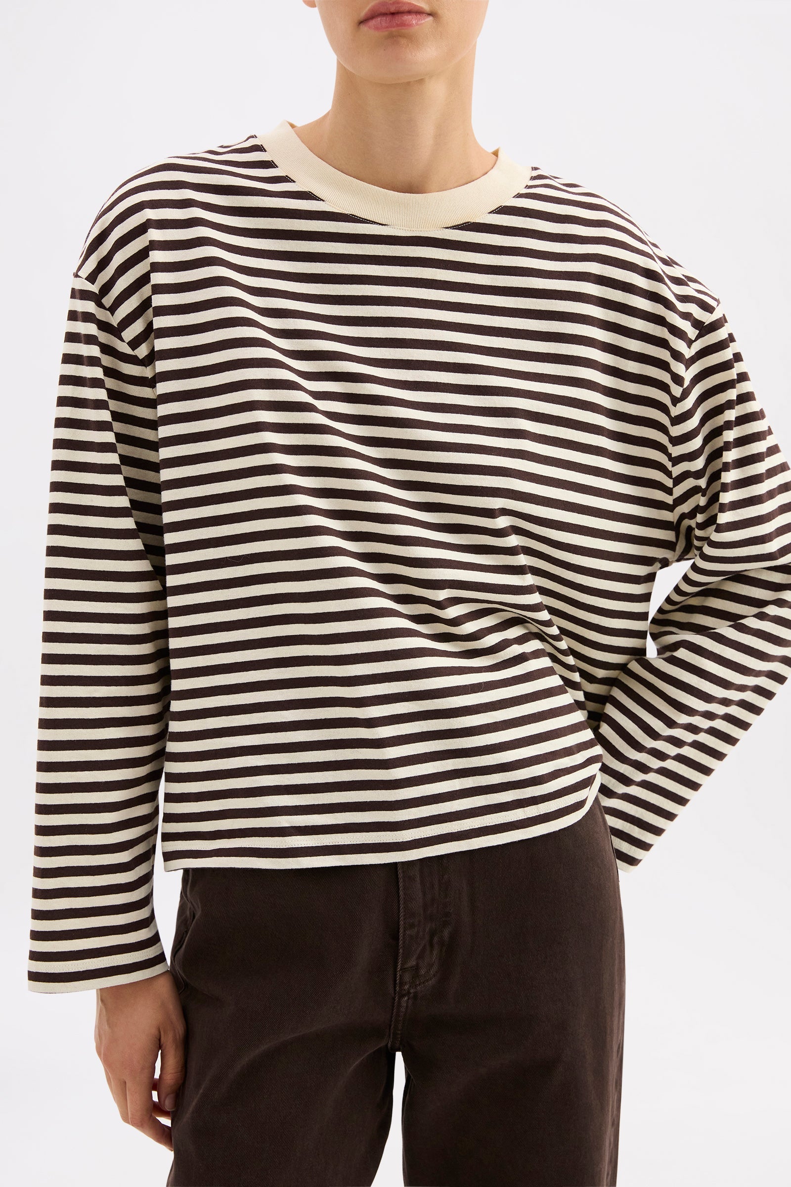 Organic Stripe Ls Tee