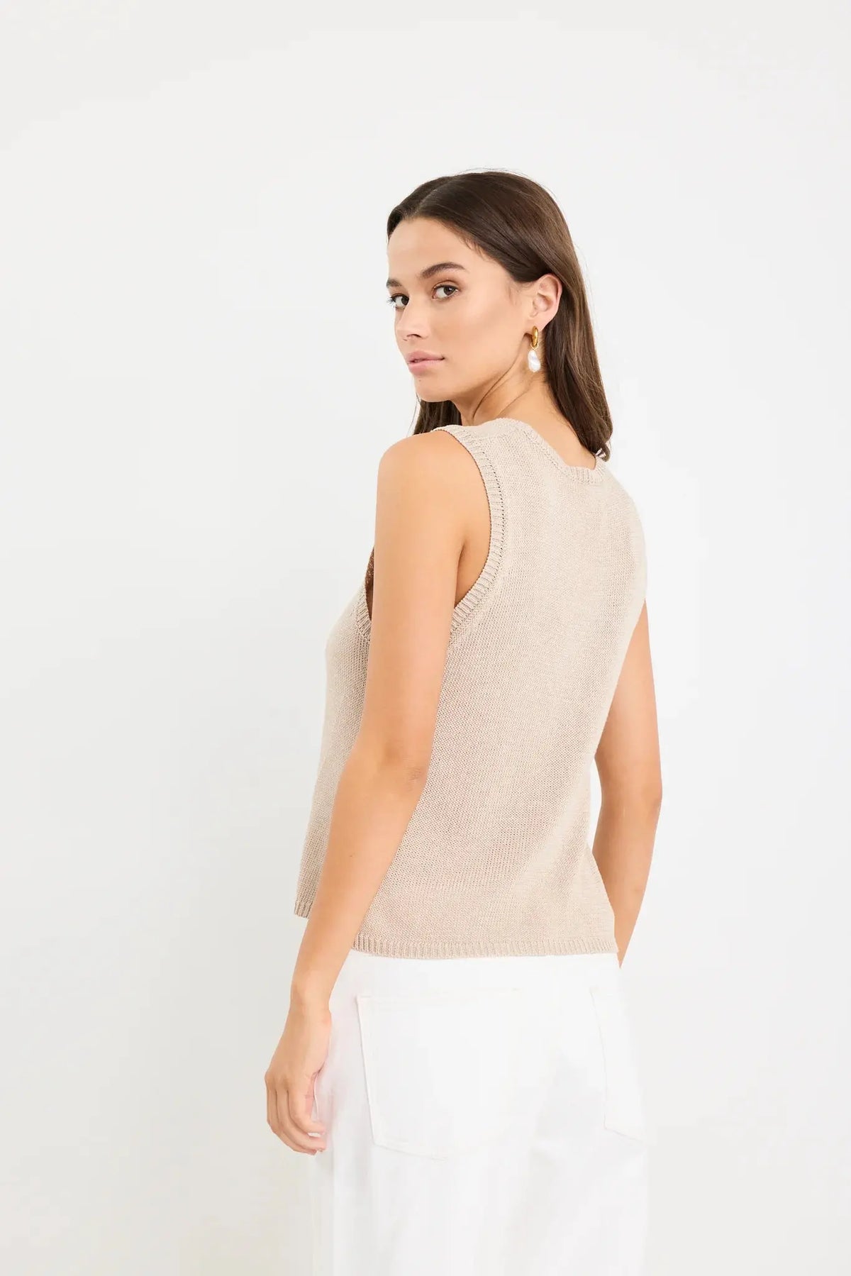 Salute Relaxed Sleeveless Knit Tank Top Among the Brave