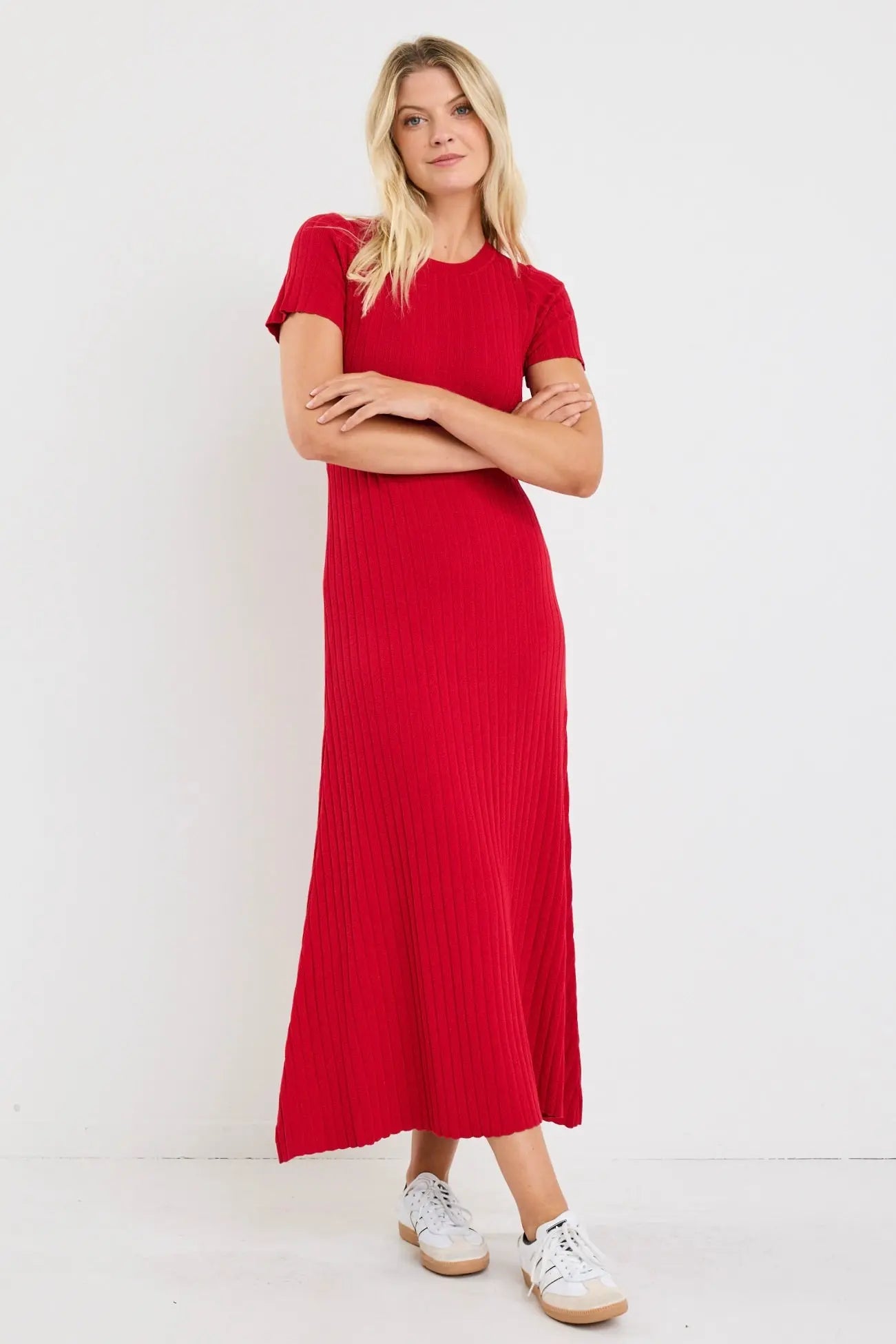Taken Crewneck Knit Maxi Dress Stories Be Told