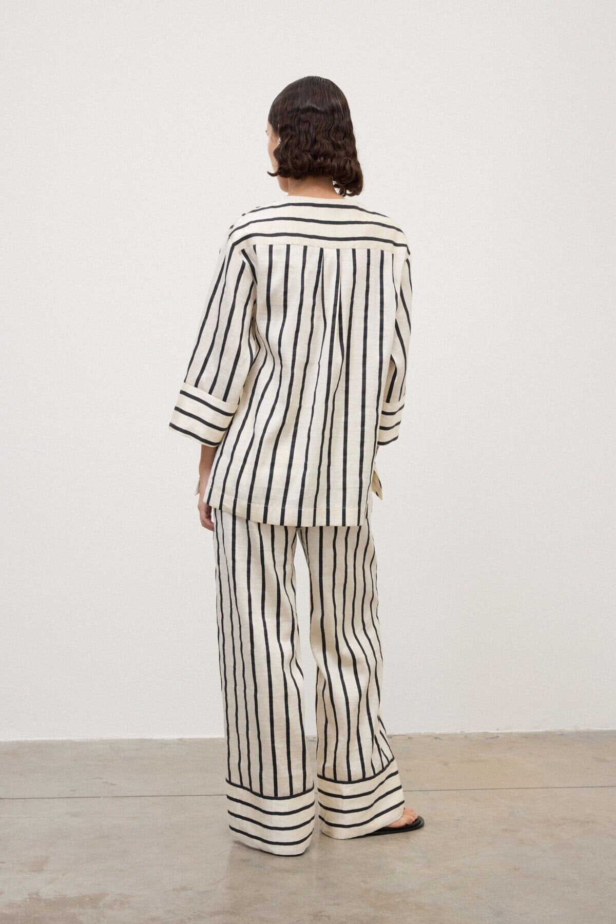 Linen Blend Palazzo Pant
