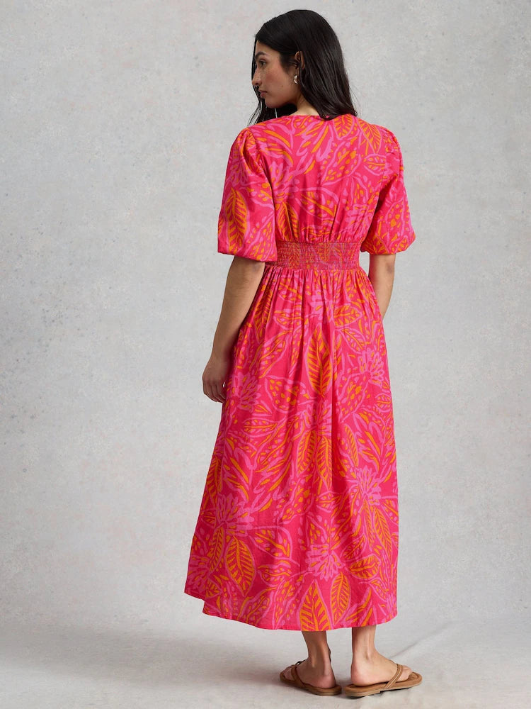White Stuff Leela Midi Dress in Pinkprint - view 2