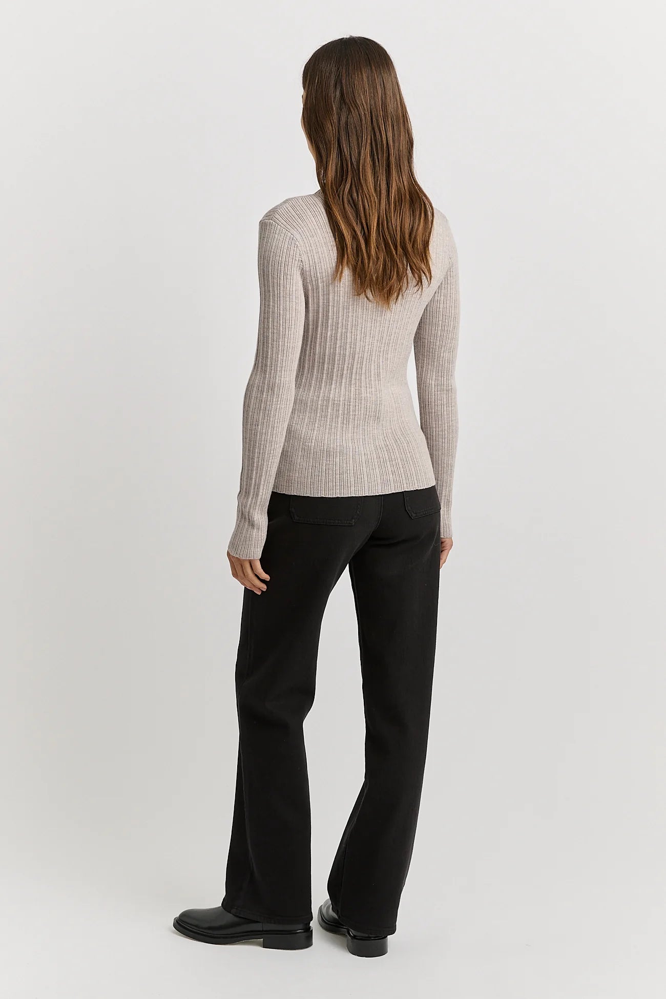 VARIEGATED RIB CARDIGAN