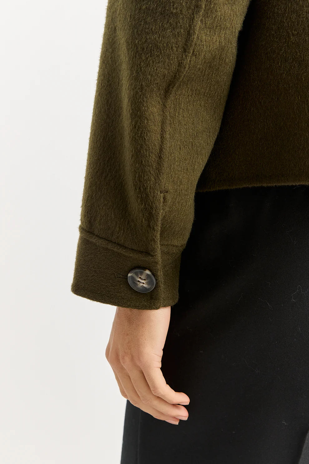 Button Front Wool Jacket