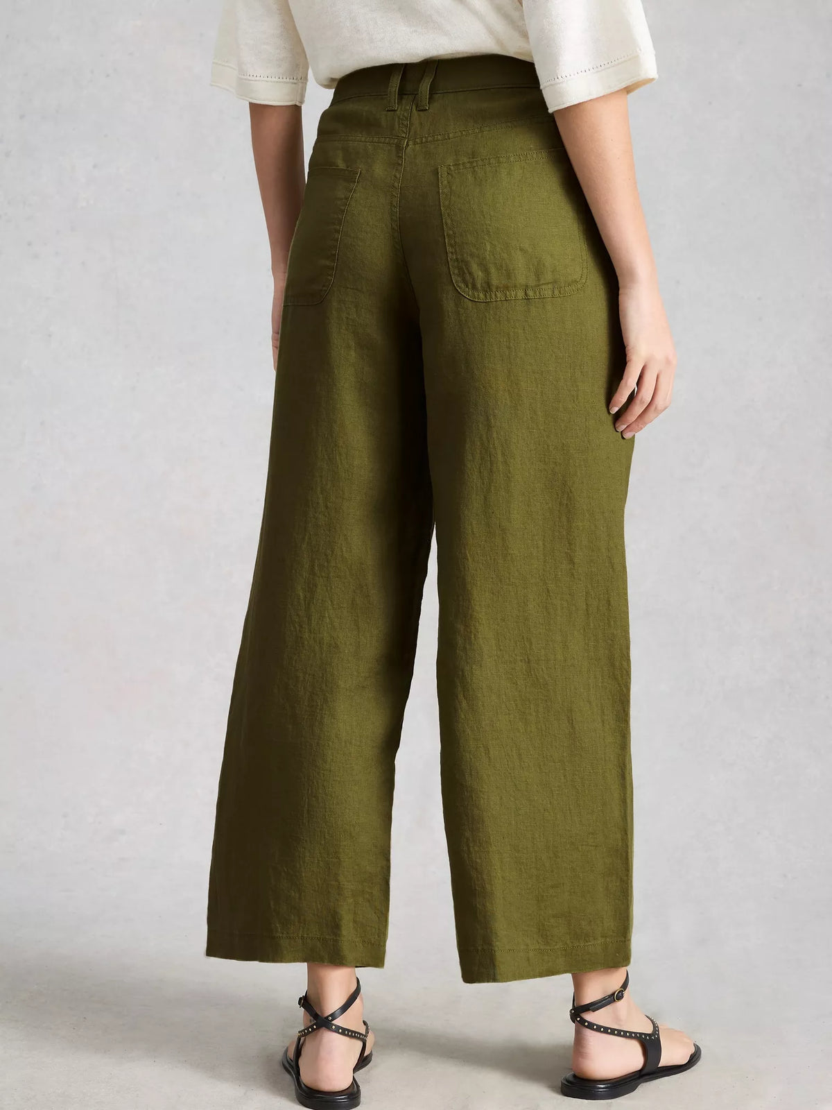 Tia Linen Wide Leg Crop
