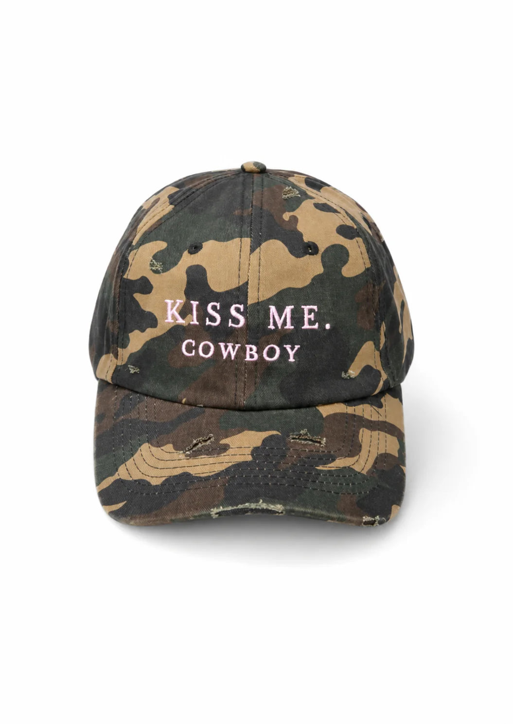 Camo Kiss Me Cowboy Cap