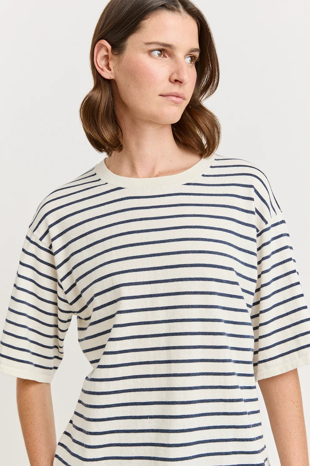 Relaxed Stripe Knit Tee