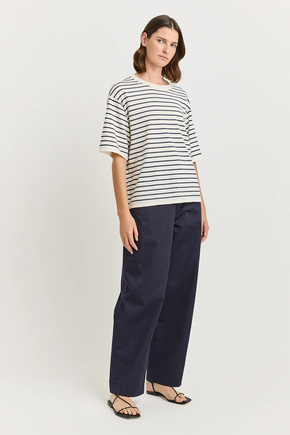 Relaxed Stripe Knit Tee