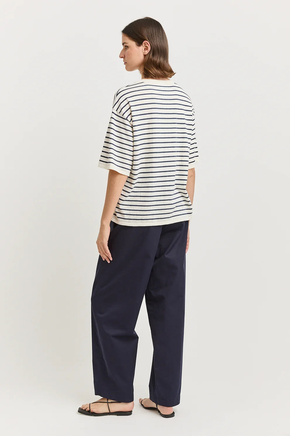 Relaxed Stripe Knit Tee