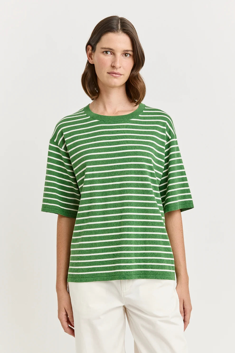 Relaxed Stripe Knit Tee