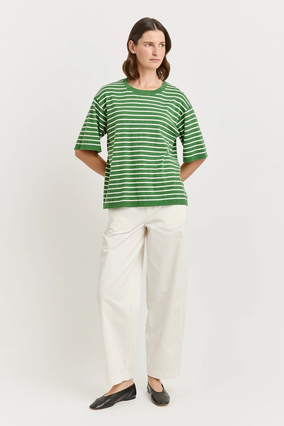 Relaxed Stripe Knit Tee