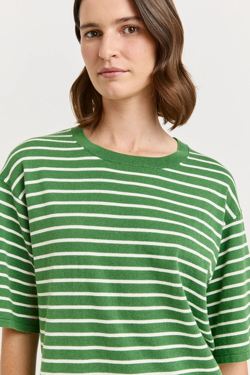 Relaxed Stripe Knit Tee