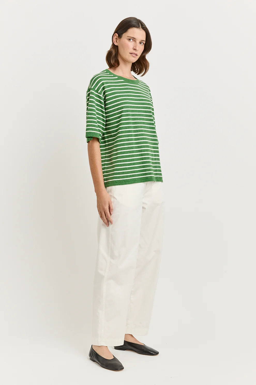 Relaxed Stripe Knit Tee