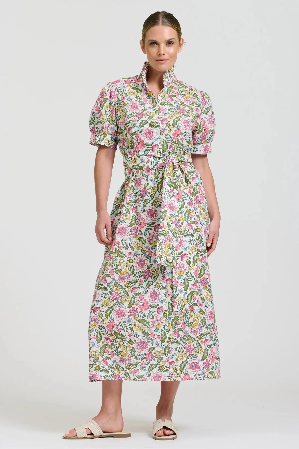 Anais Frill Collar Longline Shirtdress Shirty