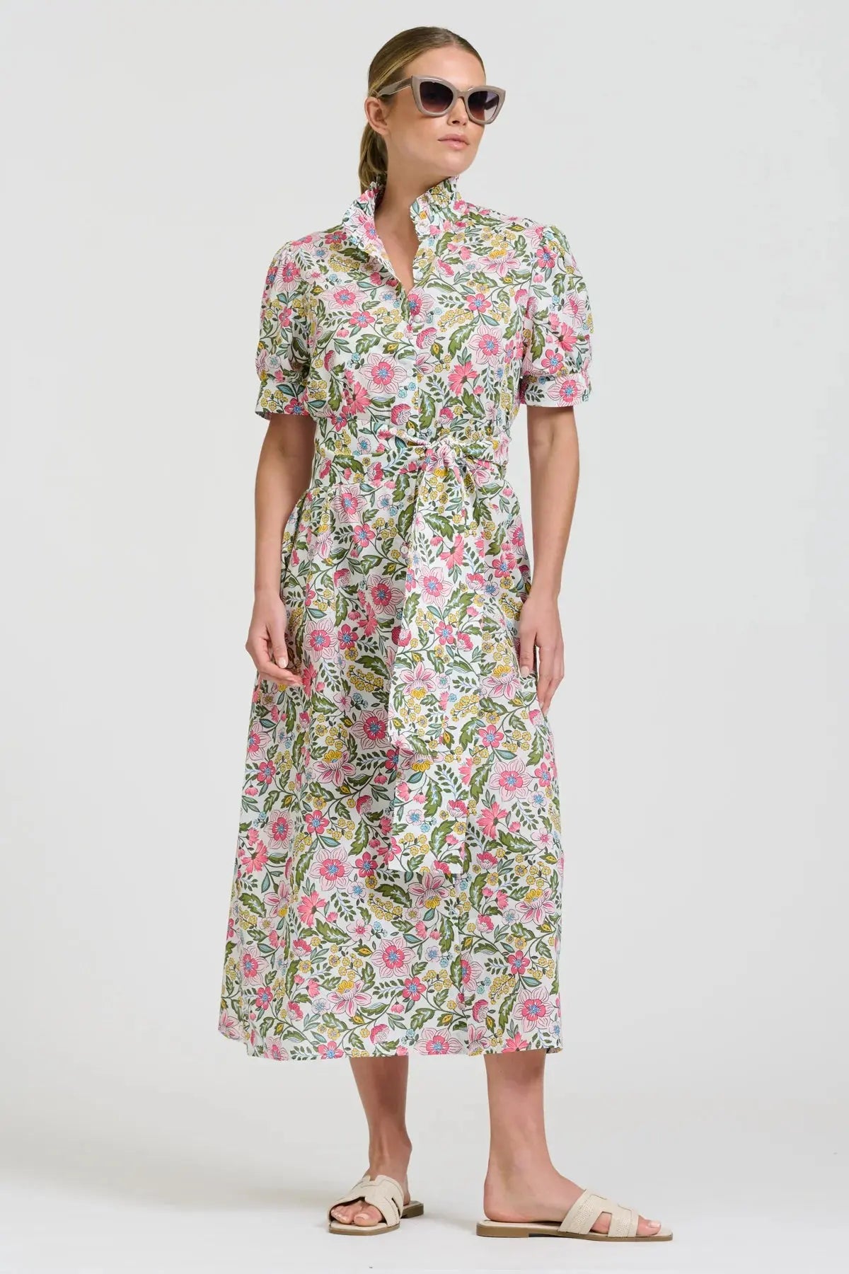 Anais Frill Collar Longline Shirtdress Shirty