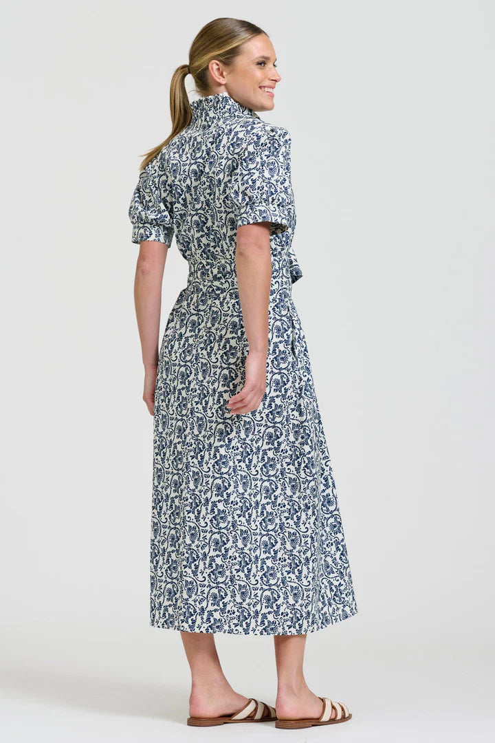 Anais Frill Collar Longline ShirtDress