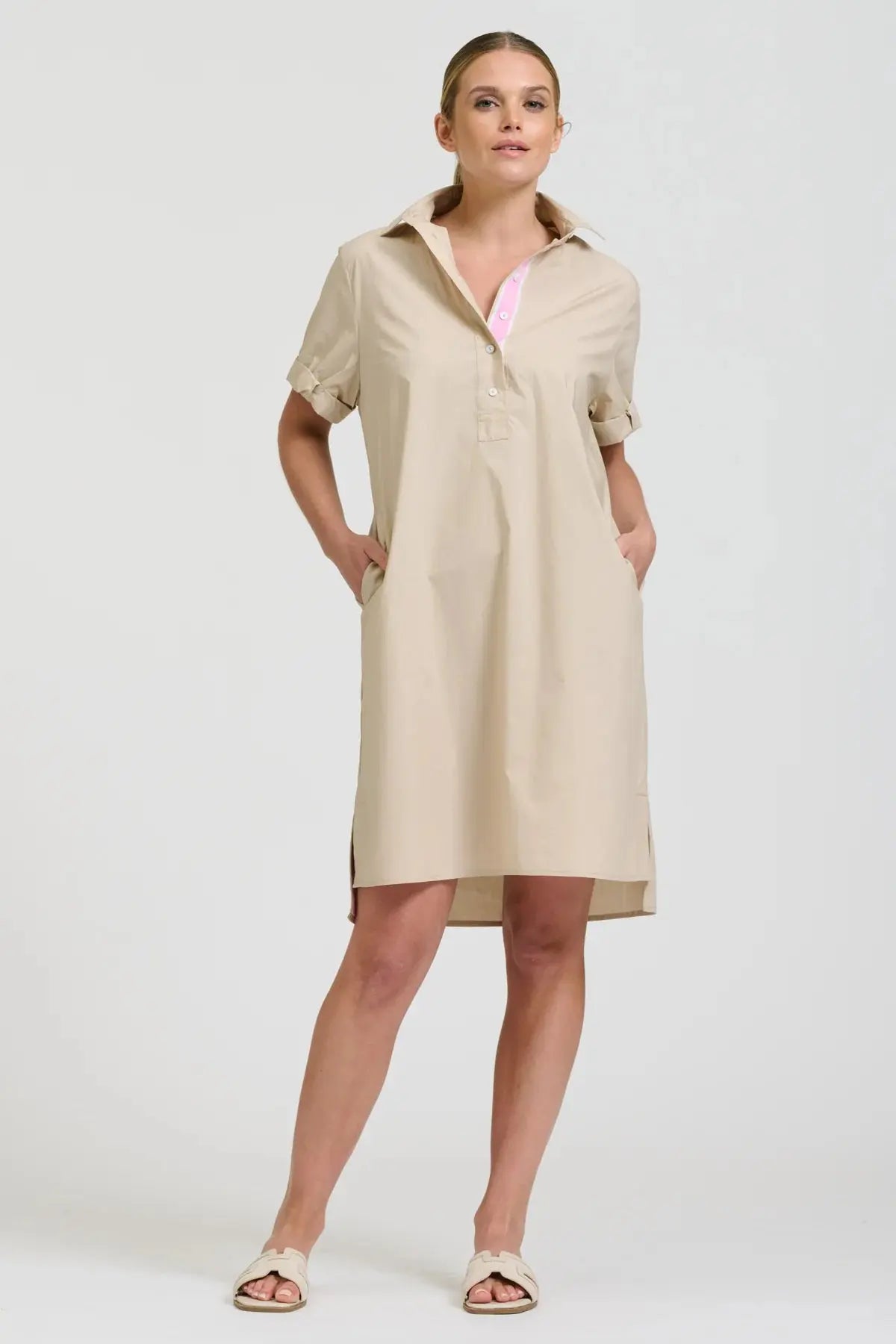 The Katie Short Sleeve Popover Shirtdress Shirty