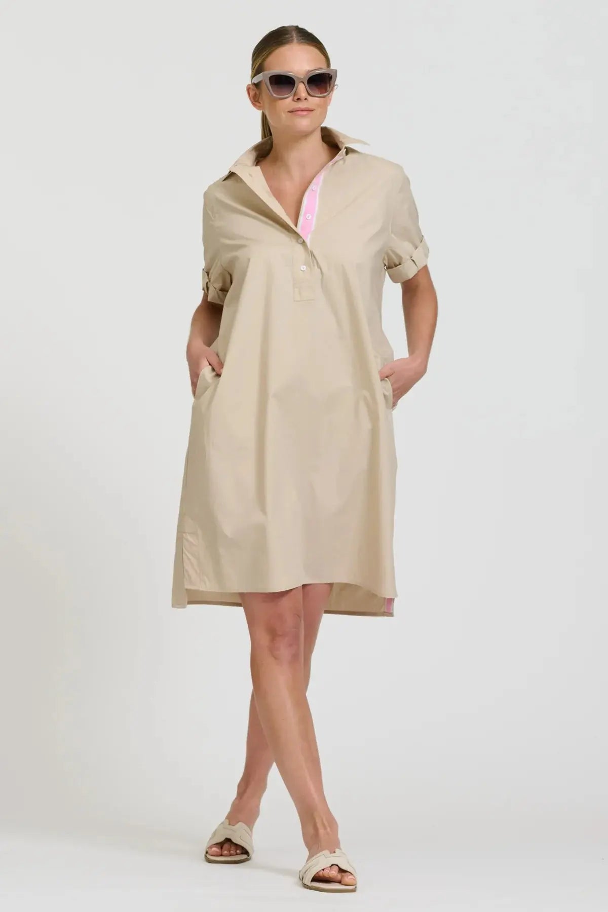 The Katie Short Sleeve Popover Shirtdress Shirty