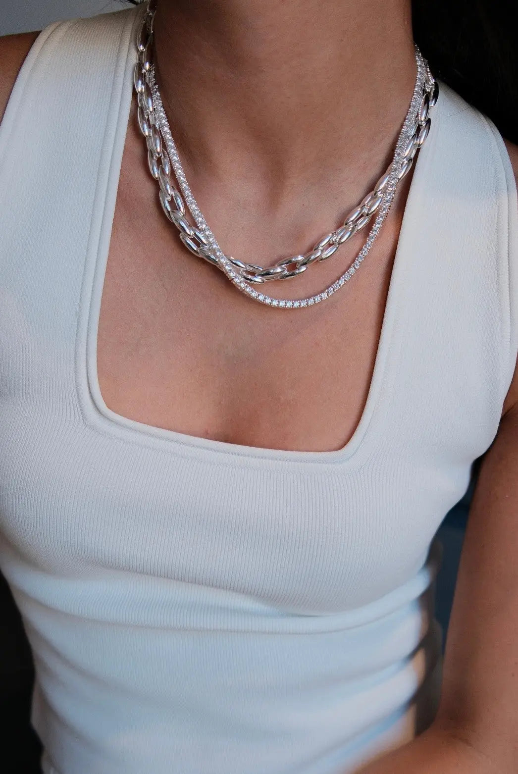 Dani Tennis Necklace Zafino